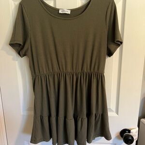 Olive Green Short Sleeve Maternity Top